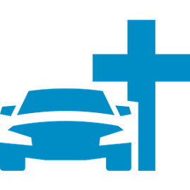 Icono carroza y cruz