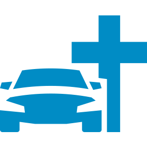 Icono carroza y cruz